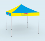 Faltpavillon ECO 3 x 6 m mit 3 Wänden